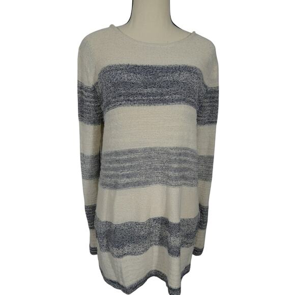 Calvin Klein Jeans Women's Large Sweater Tunic Knit Beachy Nautical - Picture 1 of 5